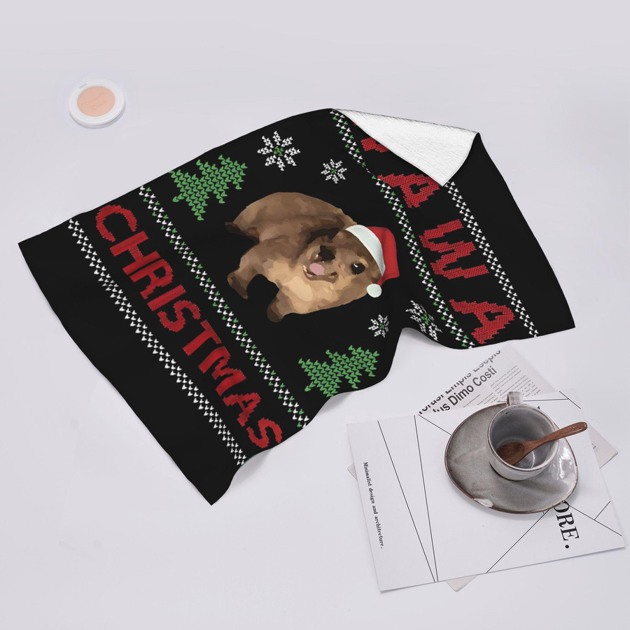 Ka Chen Muda Baumwollhandtuch Weihnachten Wawa Tasse Motiv, Multicolor, B: 40 cm, H: 60 cm - Bild 2