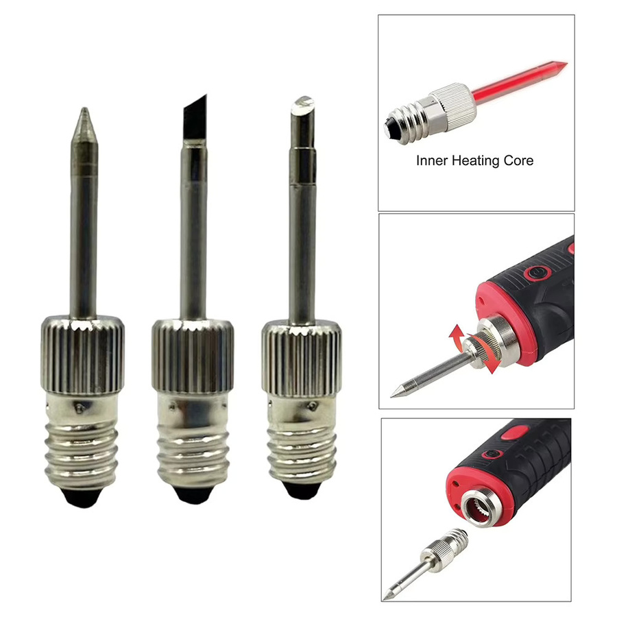 Lötkolben Spitzen Set für E10 Interface USB Löten Typ B C K in Silber - Bild 3