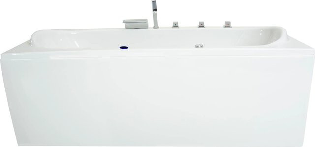 Basera Indoor Whirlpool Badewanne Palau Basic in Hochglanz Weiß, B/T: 180 x 80 cm - Bild 1