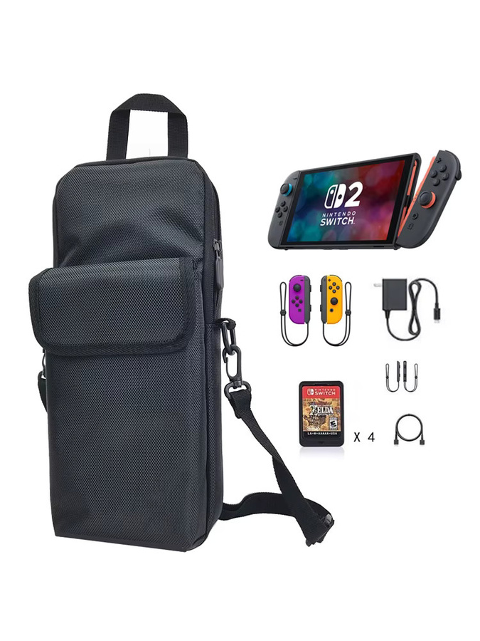BUBM Schultertasche als kratzfeste Tragetasche für Nintendo Switch 2, Steam Deck und Rog Ally in Schwarz - Bild 5