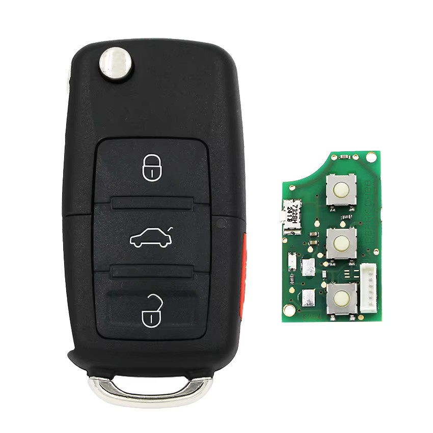 Wilongda Auto Funkschlüssel Set für VW mit B01-2, B01-3 und Universal Fernbedienung, Schwarz - Bild 3