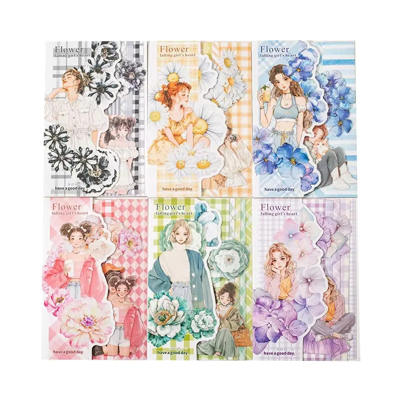 20 Stück Romantische Aufkleber für dein Handbuch mit Blumen, Herbstmotiven und Mädchenherz in Multicolour - Bild 3