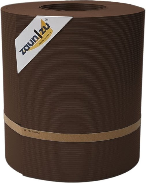 zaun zu Sichtschutzstreifen Rille Maxi für Doppelstabmatten, Braun, Höhe: 24 cm, Länge: 26 m - Bild 1