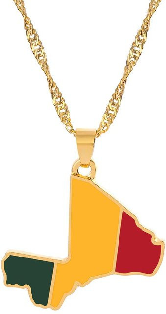 Anhänger Halskette, Brasilien Indien Mali, Metall, Gold, Unisex - Bild 1