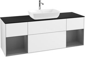 V&B Waschtischunterschrank Finion in Weiß lackiert, Breite: 160 cm, Tiefe: 50,1 cm, Höhe: 50,1 cm - Bild 1