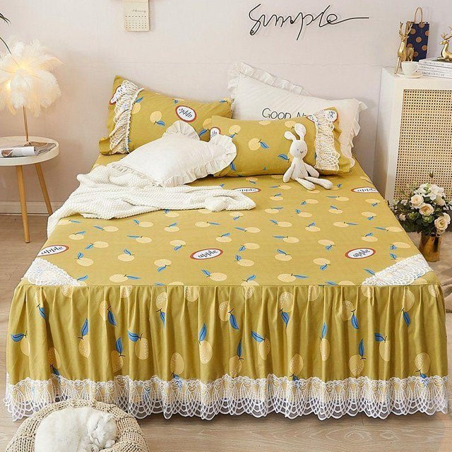 Super Six Bettvolant mit floralem Muster in Gelb, B/H: 150 x 200 cm - Bild 1