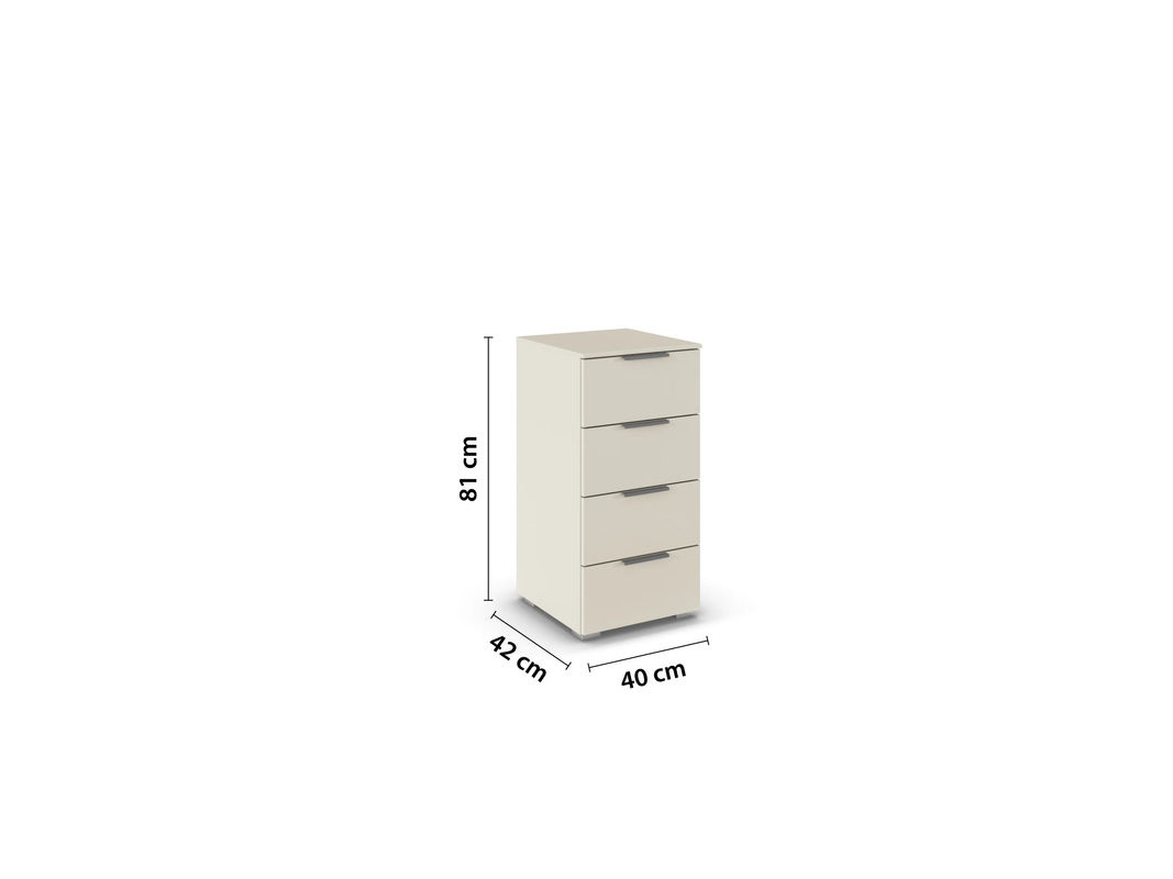 RAUCH Alabama Kommode mit 4 Schubladen in Beige, B: 81 cm, T: 40 cm - Bild 3