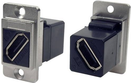 Cliff CP30788M HDMI-Adapter Buchse für Einbau in Schwarz - Bild 1