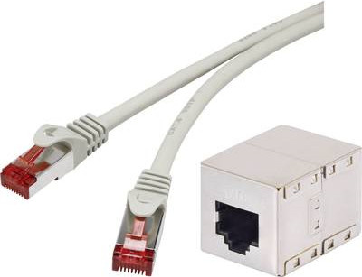 Renkforce Cat6a S/FTP Ethernet LAN Netzwerkkabel Grau 20 m - Bild 1