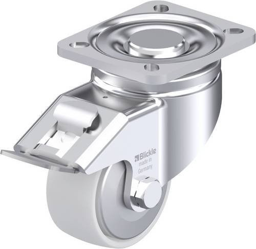 Blickle Stahlblech-Lenkrolle LH-PO 82G-FI-FA in Silber, Rad-Durchmesser: 80 mm, Tragfähigkeit: 230 kg - Bild 1