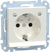 Merten Schuko-Steckdose in Weiß mit erhöhtem Berührungsschutz und LED-Beleuchtung, IP20, Einbau-Modell - Bild 1