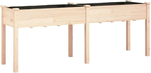 vidaXL Pflanzkübel aus Massivholz Tanne mit Einsatz, B/T/H: 203 x 53 x 76 cm - Bild 1