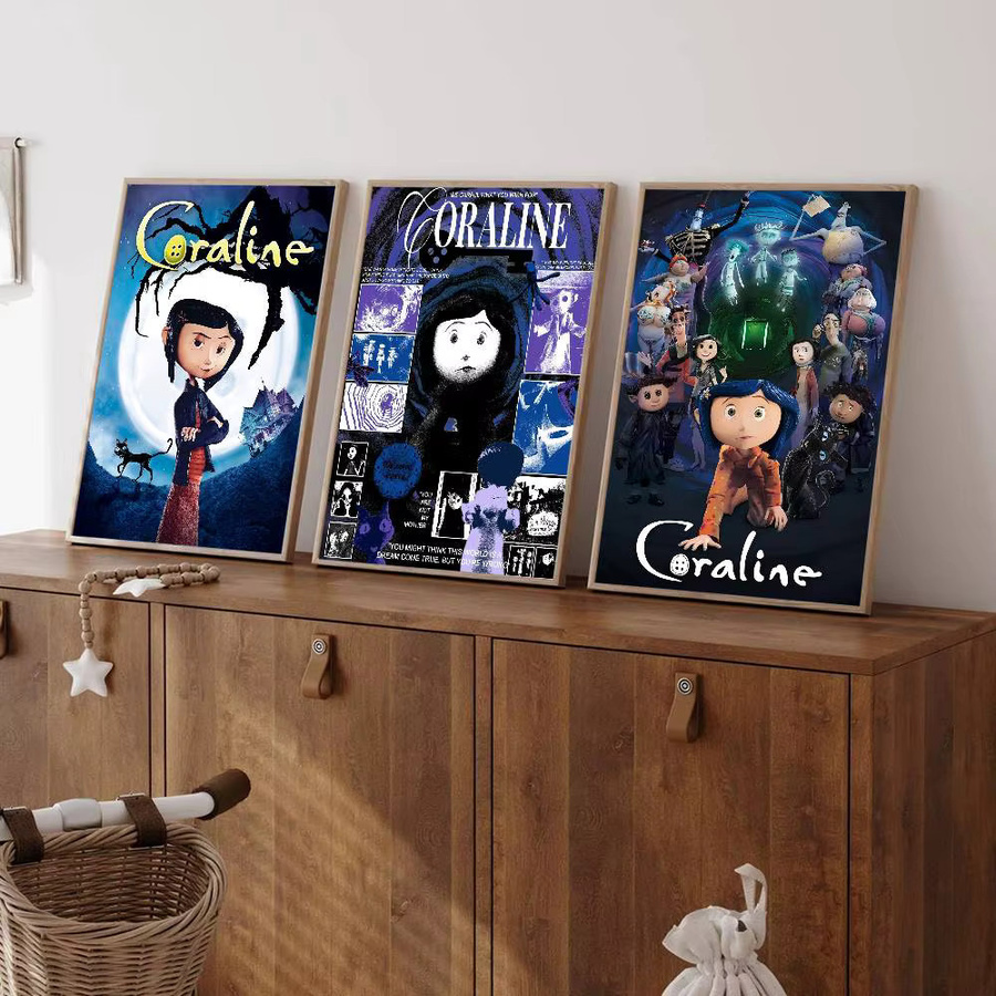 Vintage Anime Poster C-Coraline Retro Wandkunst Illustration in Mehrfarbig - Bild 3