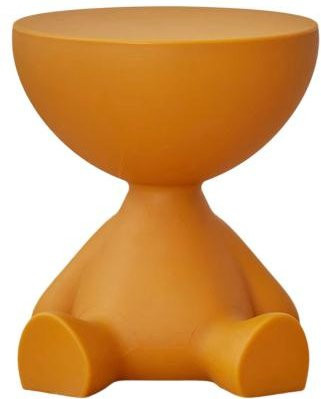 Runder Couchtisch Tuosai in Orange mit Ablagefach und mattem Finish - Bild 1