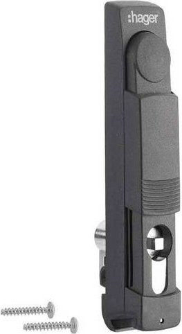 Hager MES-SH4K6K Schwenkhebelgriff in Anthrazit, Maße: 160 x 35 mm, mit 6 mm 4-kant Dorn, plombierbar - Bild 1