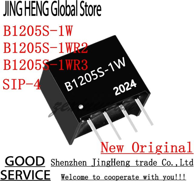 10er Set B1205S DC-DC Wandler Modul SIP-4 12V zu 5V 1W isoliert in Schwarz - Bild 1