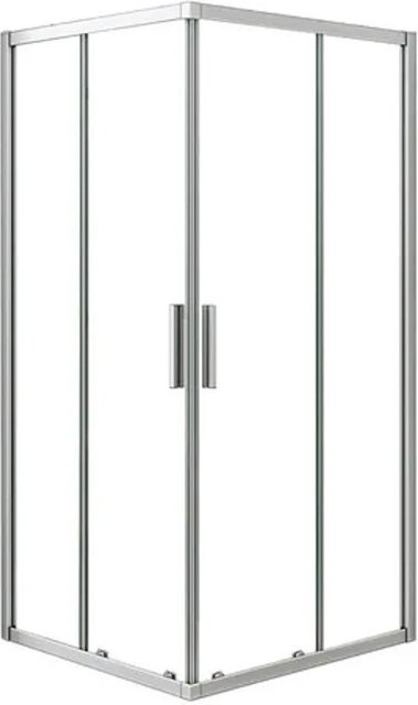 Duschparadies Duschkabine Eckeinstieg mit Schiebetür aus ESG Sicherheitsglas, Farbe: Transparent, B/T/H: 70 x 70 x 185 cm - Bild 1