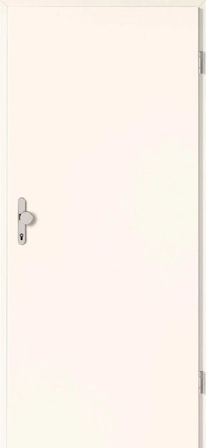 Wohnungseingangstür GetaDoor modern in Weiß ähnlich RAL9010 mit CPL-Beschichtung, Klimaklasse 3, B/H: 98,5 x 198,5 cm - Bild 1