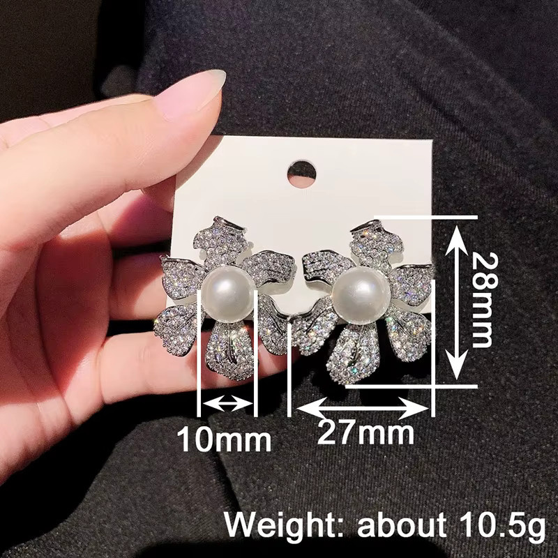 Huitan Ohrstecker, Perle, Silber, Damen - Bild 5