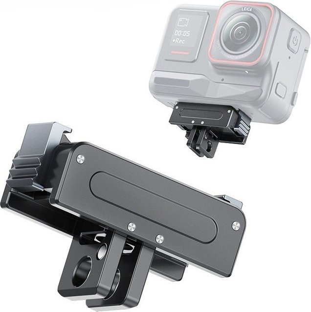 DJI Magnetischer Quick Release Konverter Basis Adapter aus Aluminium Legierung für DJI OSMO Action 5 Pro, 4 und 3 in Schwarz - Bild 1