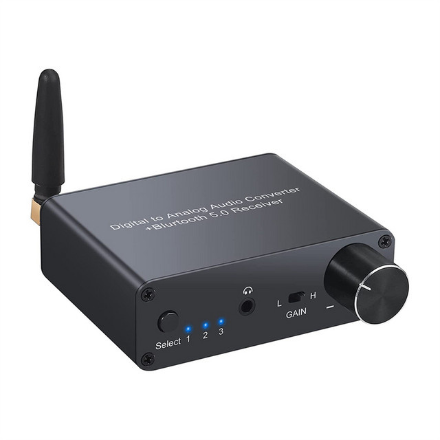 A91P 192k DAC Konverter mit Kopfhörerverstärker und 3,5 mm Audio-Adapter in Schwarz - Bild 1