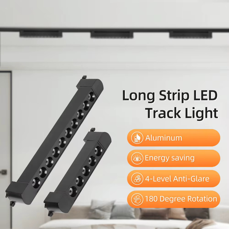 CANMEIJIA Magnetisches LED Schienenlicht Set in Schwarz für Wohnzimmer und Bekleidungsgeschäfte - Bild 2
