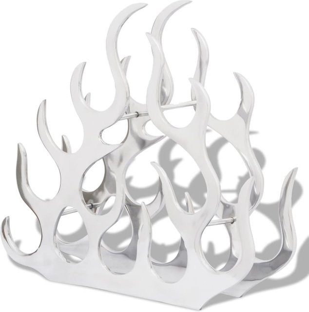 Weinregal für 11 Flaschen von VD Home Furnishing in Silber aus Aluminium, modern und freistehend - Bild 1