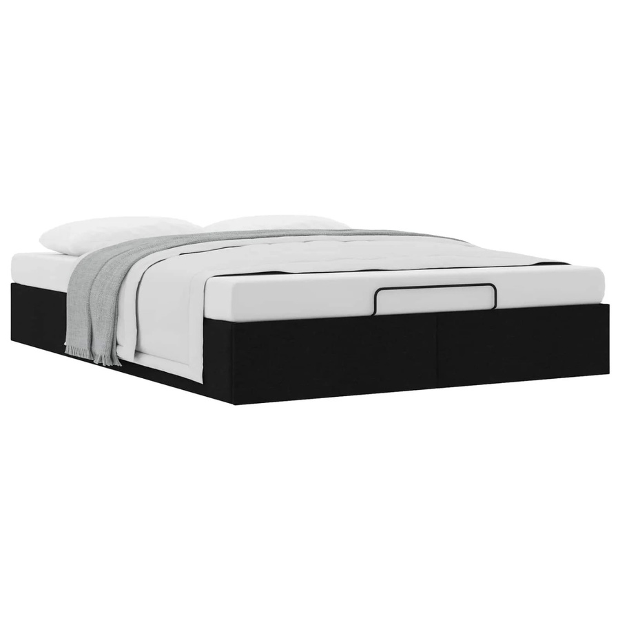 vidaXL Ottoman Bettgestell Schwarz mit Lift-up-Funktion, B/T: 152 x 203 cm - Bild 2