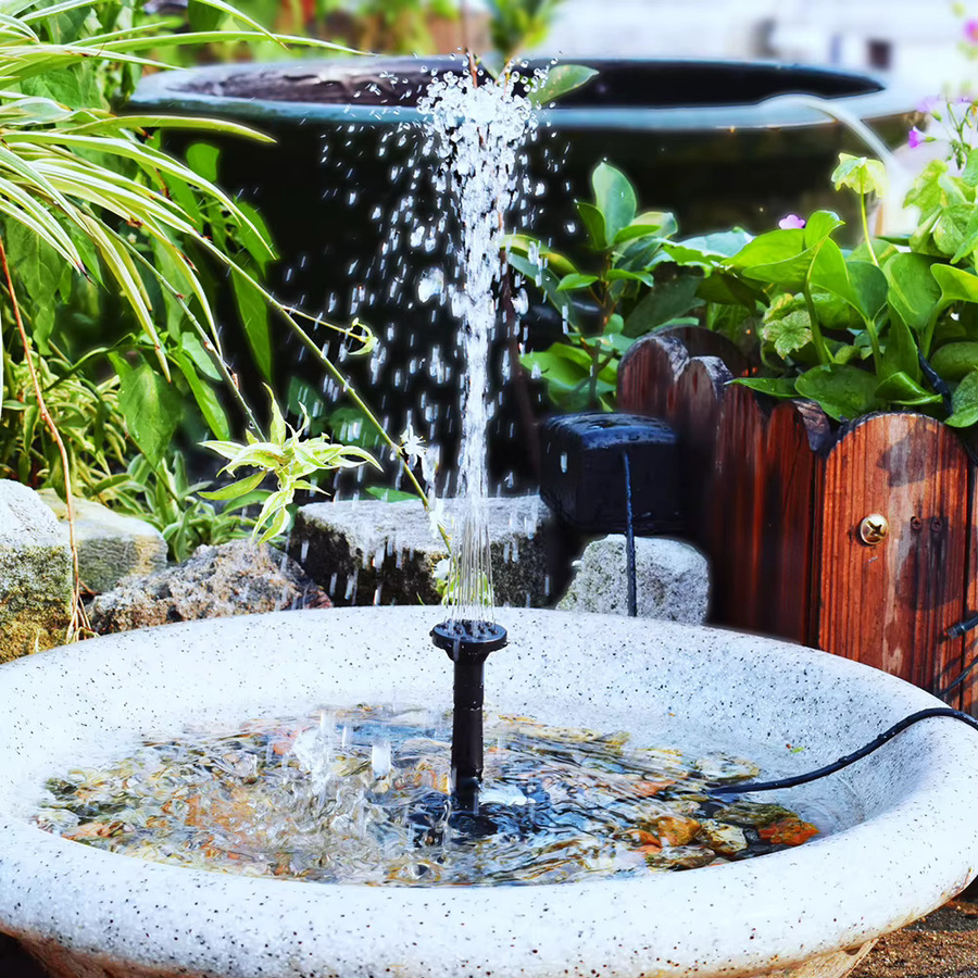 APWIKOGER Solar-Wasserpumpe für Gartendekoration und Aquarien in Schwarz mit 180L/h Förderleistung - Bild 4