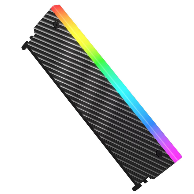 ALLOYSEED ARGB DDR Speicher-RAM-Kühler in Schwarz mit Thermischem Silikonpad für DDR2 DDR3 DDR4 DDR5 Desktop-Computer, 5V 3PIN Aura Sync kompatibel - Bild 4