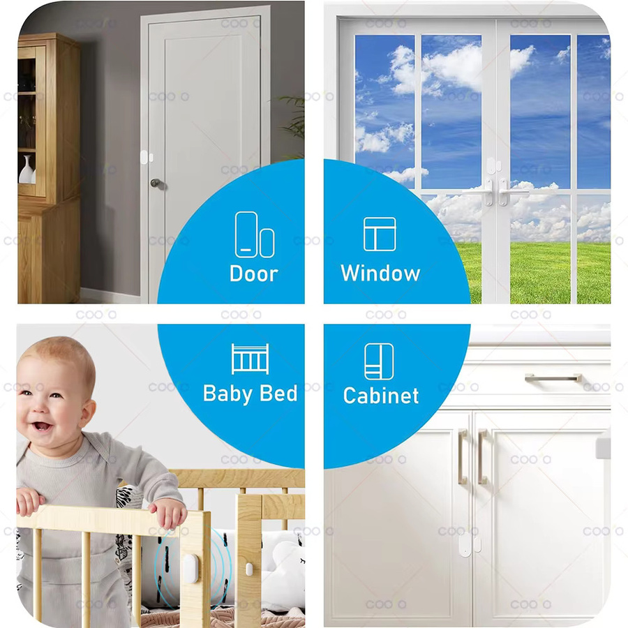 Ewelink Zigbee 3.0 Türsensor und Fensterkontakt in Weiß für Sicherheitsalarme, kompatibel mit Zigbee2MQTT und Home Assistant - Bild 4