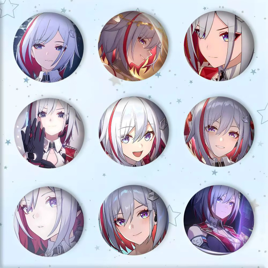 Bilibili Brosche, Honkai Star Rail Topas, Emaille, Runde Pins - Bild 2
