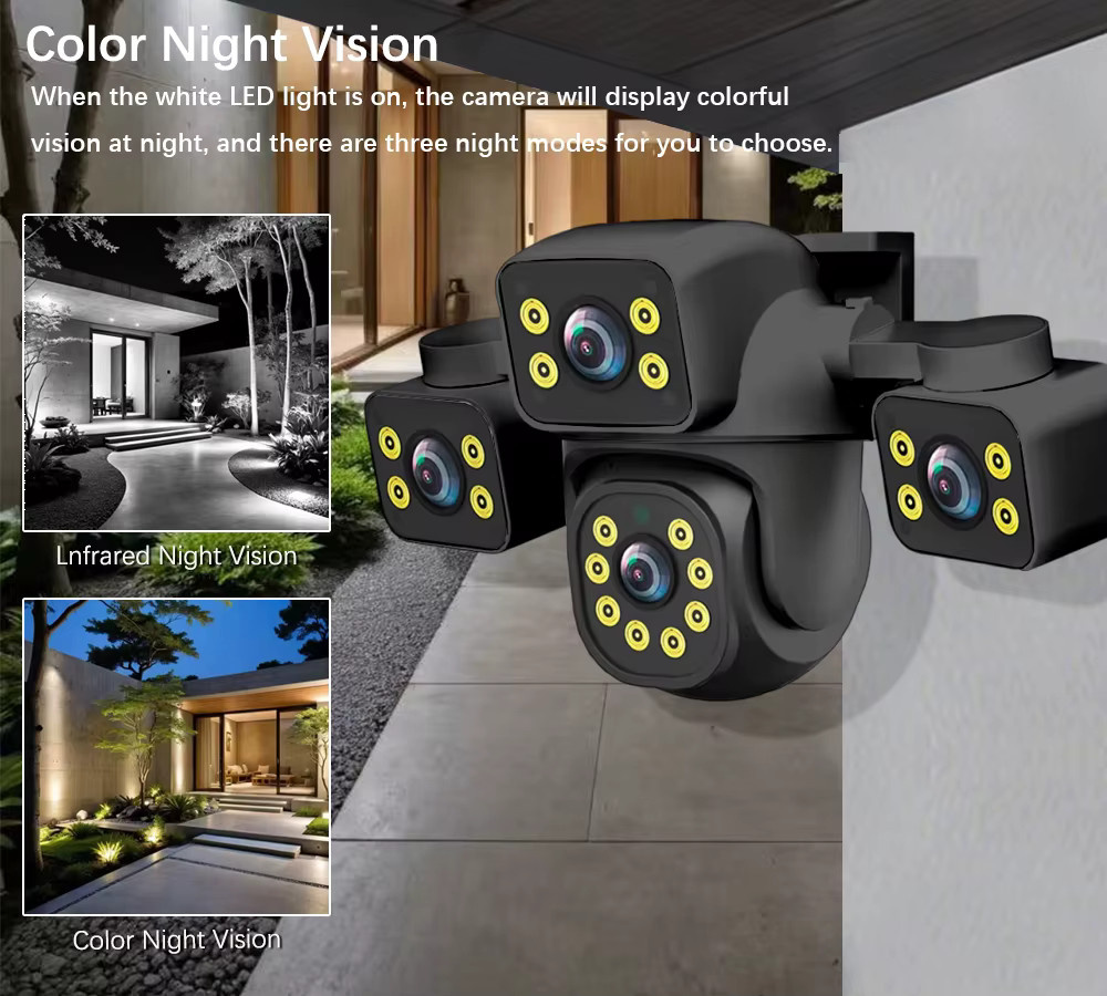IPC360 Home 15MP IP-Kamera für Außenbereich, WLAN Drei-Linsen-Sicherheitskamera mit PTZ, Auto-Tracking und Drei-Bildschirm-Überwachung, Schwarz - Bild 6