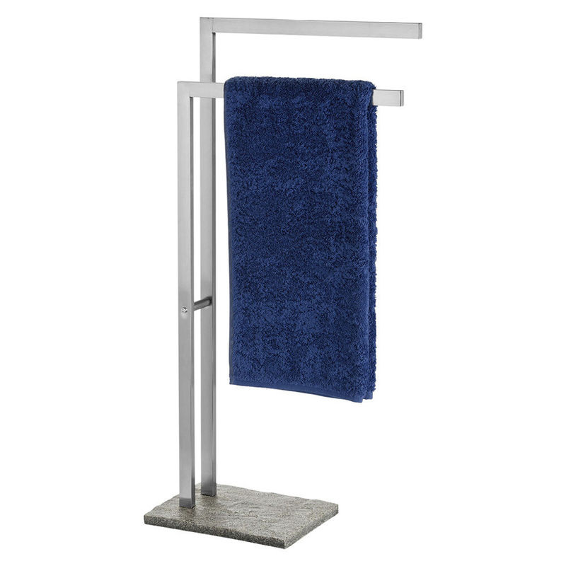 Wenko Handtuchständer Granit-Optik aus Edelstahl in Grau B/H/T: 43,5 x 86,5 x 20 cm - Bild 2