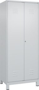 C+P Wäsche- und Kombispinde Classic PLUS mit 2 Abteilen, Lichtgrau, H x B x T: 195 x 80 x 50 cm - Bild 1
