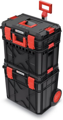 PROSPERPLAST Werkzeugkiste Set X Block, schwarz, wasser- und staubdicht, B/H/T: 54,6 x 97,0 x 38,0 cm - Bild 1