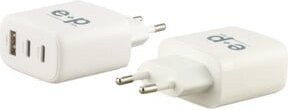 e+p USB-Schnellladegerät GaN AC 213 mit 3 Ports in Weiß (USB-C und USB-A) - Bild 1
