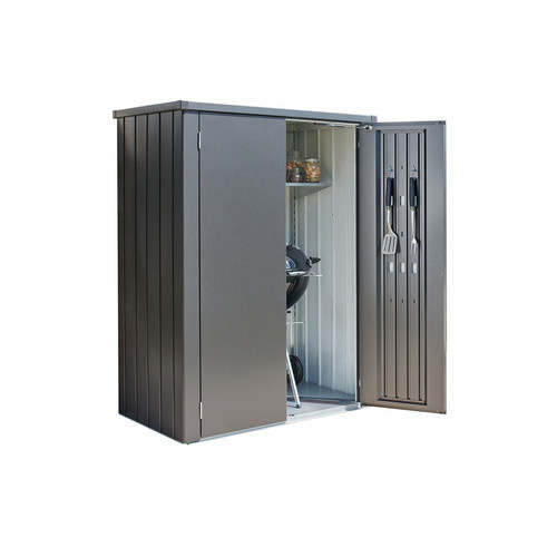 Biohort Terrassenschrank Romeo Dunkelgrau-Metallic B/T/H: 132 x 87 x 181 cm - Bild 3