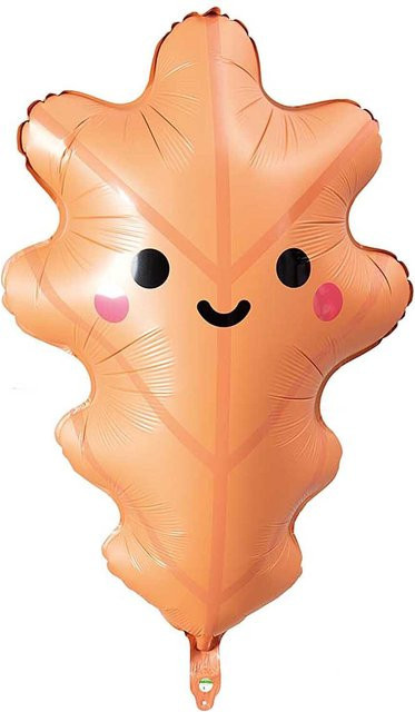 Rico Design Folienballon Eichenblatt in Orange, B: 55 cm, H: 85 cm - Bild 1