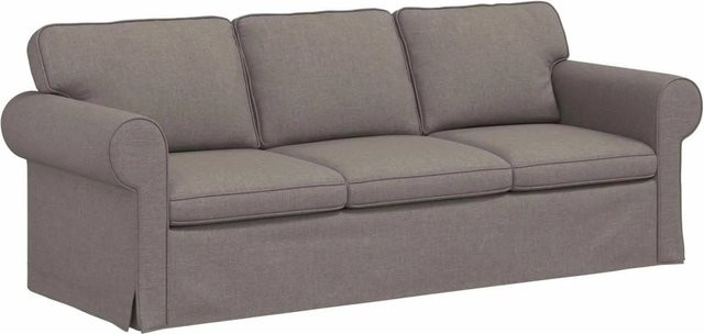 vidaXL Sofa in Taupe mit modernem Design, Stoffbezug und Metallrahmen, B/T/H: 215 x 82 x 80 cm - Bild 1