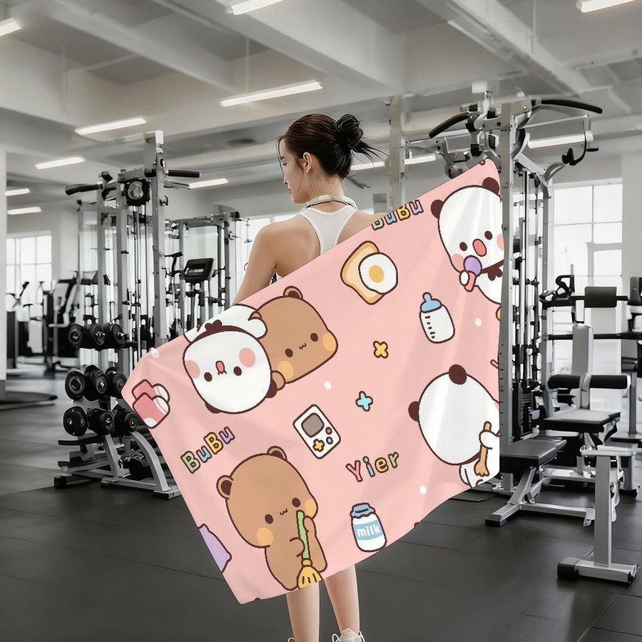 Dalangpa Bubu Dudu Handtuch schnelltrocknend für Dusche, Sauna, Reise und Fitness, Breite: 30 cm, Höhe: 60 cm - Bild 3