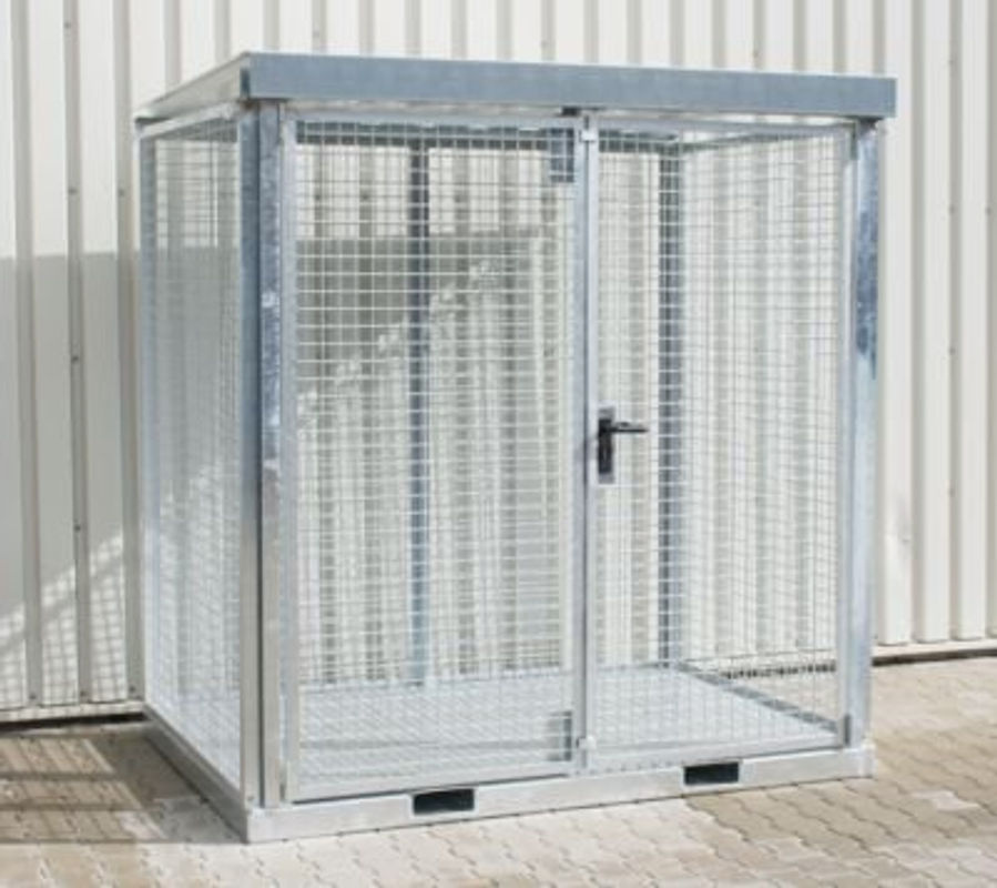 Bauer Südlohn Gasflaschen-Container GFC-E/G M0 feuerverzinkt B/T/H: 108,5 x 214,5 x 114,0 cm - Bild 2