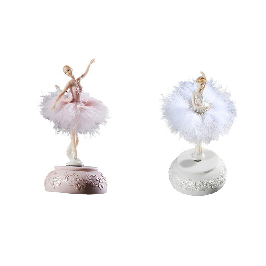 Elegante Ballerina-Spieluhr aus Harz von Yiran Furniture als dekoratives Ornament für Tischdekorationen und Geschenke - Bild 2