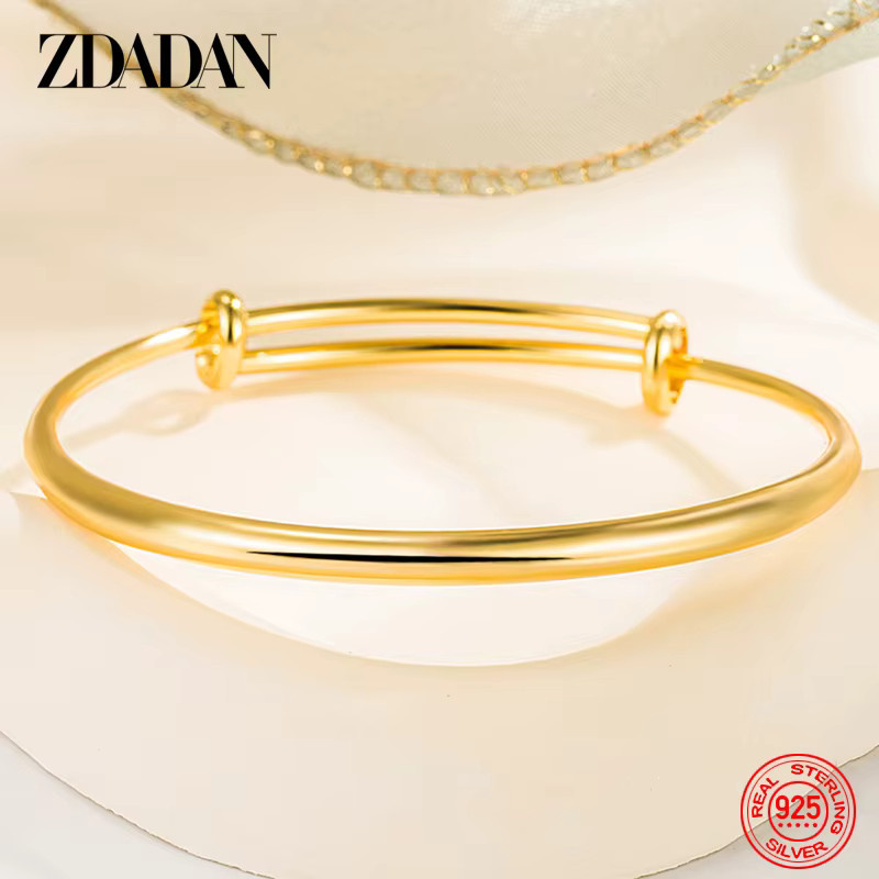 ZDADAN Armband Armreif, 925 Silber, Gold, Damen - Bild 2