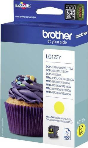 Original Brother Tintenpatrone LC-123Y für Inkjet-Drucker, Gelb - Bild 1