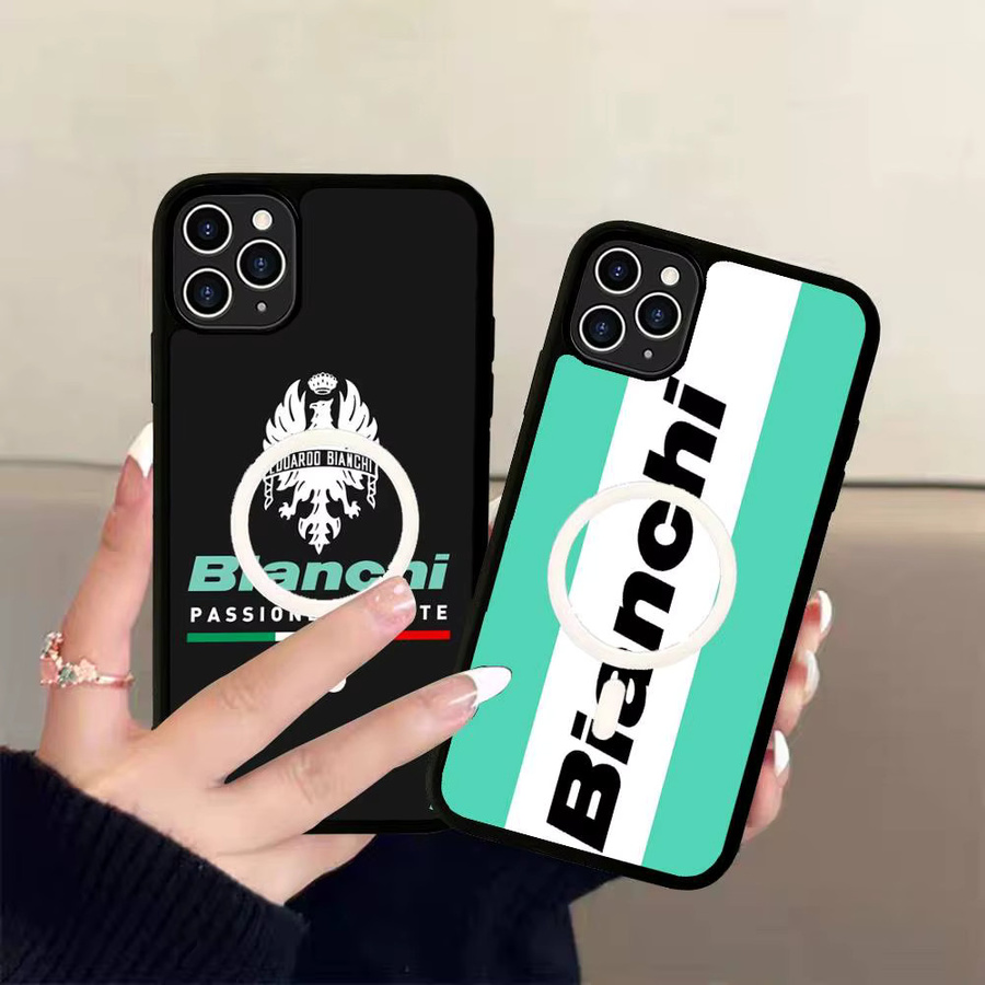 B-Bianchi Logo Handyhülle für iPhone 17 Air 16 15 14 13 12 11 Pro Max Plus stoßfeste MagSafe Schutzhülle aus PC und TPU - Bild 3