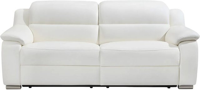 Vente-unique Relaxsofa Arena aus Leder in Weiß mit Breite: 202 cm - Bild 1