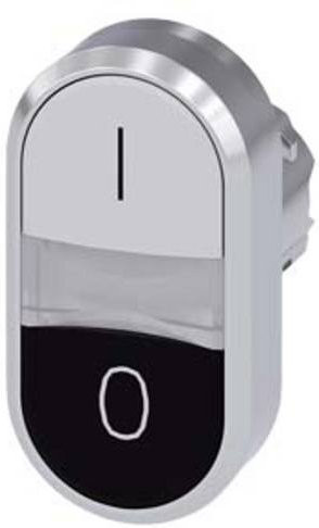 Siemens 3SU1051-3AB61-0AK0 Doppeldrucktaster mit Schutzart IP66, IP67, IP69/IP69K, Breite: 29,9 mm, Höhe: 57,9 mm - Bild 1
