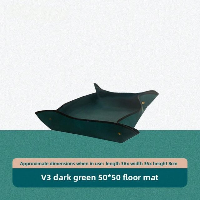 Wasserdichte Balkon-Gartenmatte MTMA für den Hausgarten in Schwarz, B/B: 50 x 50 cm - Bild 1