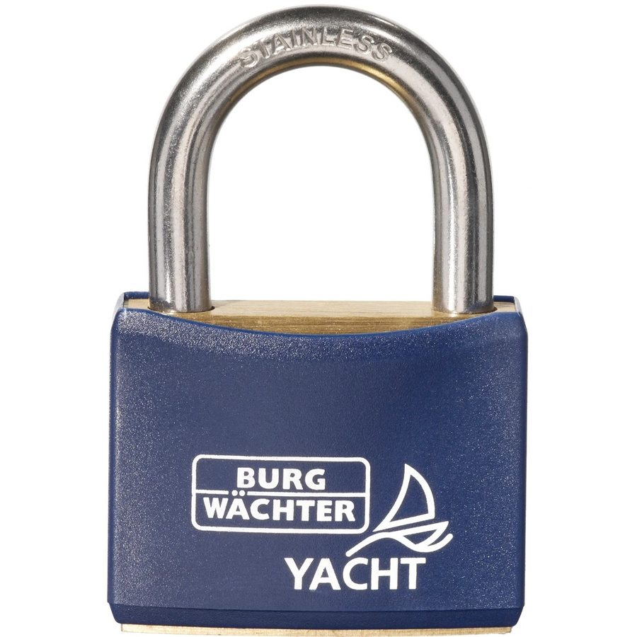 Burg Wächter Vorhängeschloss Yacht 460 NI in Blau mit Messingbeschlag - Bild 3